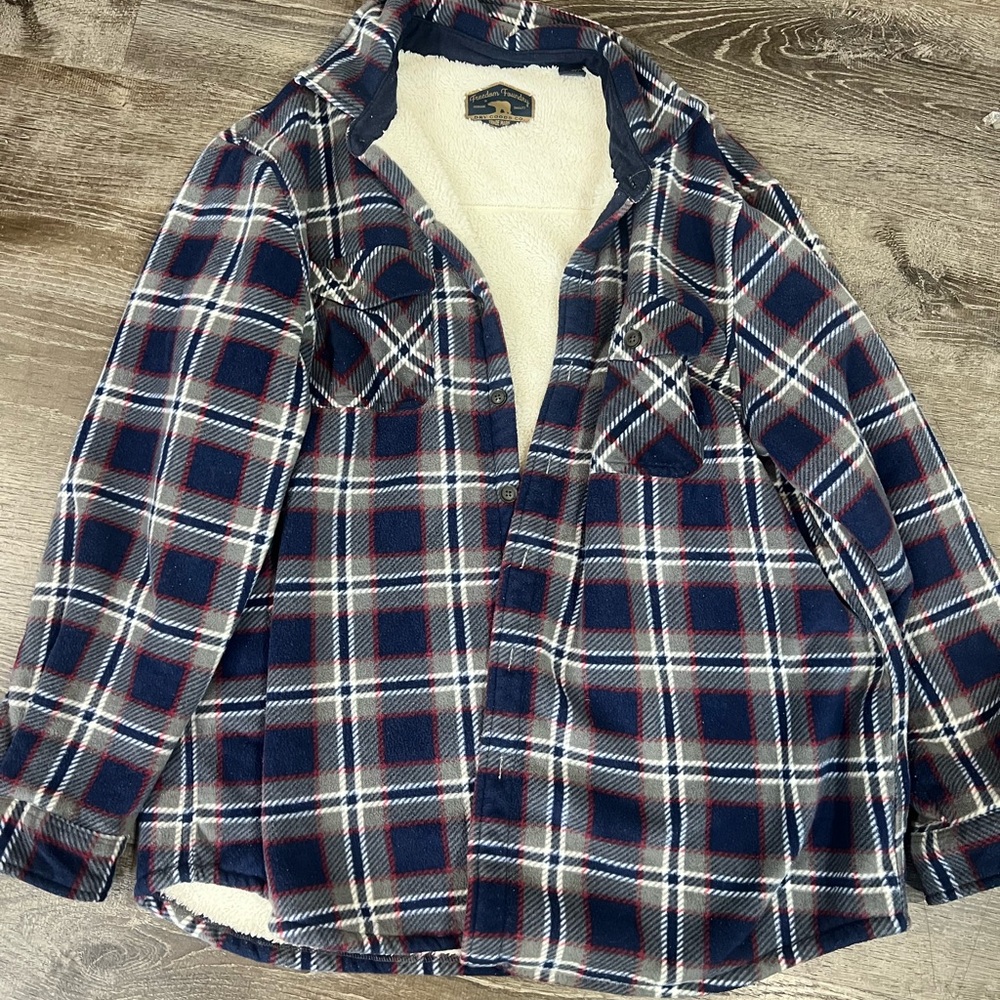 Goodfellow & Co Navy and Red Checkered Jacket
